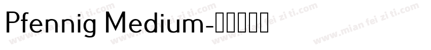 Pfennig Medium字体转换